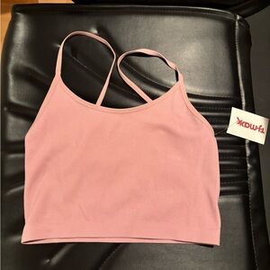 T.J.Maxx Pink Ribbed Crop Tank Top